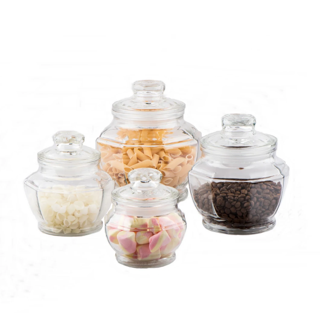 Glass Cookie Jar / Food Storage Jar / Candy Jar/ Food Canister with Glass Lid